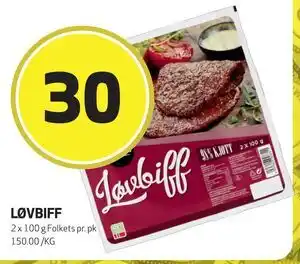 Bunnpris LØVBIFF, NOK 30 tilbud