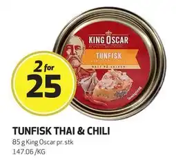Bunnpris TUNFISK THAI & CHILI, NOK 25 tilbud