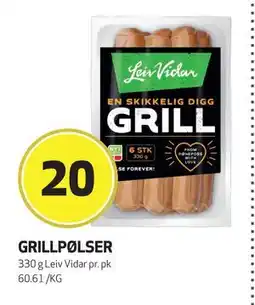 Bunnpris GRILLPØLSER, NOK 20 tilbud