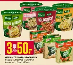 Europris UTVALGTE KNORR-PRODUKTER, NOK 50 tilbud