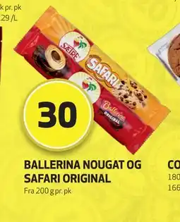 Bunnpris BALLERINA NOUGAT OG SAFARI ORIGINAL, NOK 30 tilbud