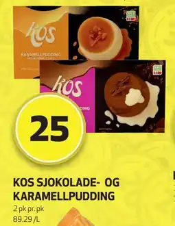 Bunnpris KOS SJOKOLADE- OG KARAMELLPUDDING, NOK 25 tilbud