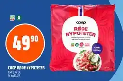 Coop Obs COOP RØDE NYPOTETER, NOK 49.9 tilbud