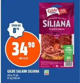 Coop Obs GILDE SALAMI SILIANA, NOK 34.9 tilbud