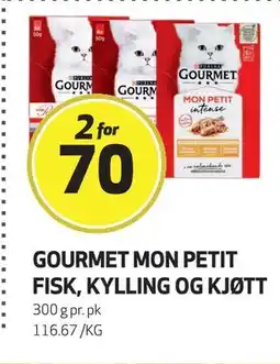 Bunnpris GOURMET MON PETIT FISK, KYLLING OG KJØTT, NOK 70 tilbud