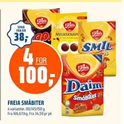 Coop Obs FREIA SMÅBITER, NOK 100 tilbud