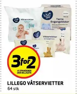 Bunnpris LILLEGO VÅTSERVIETTER tilbud