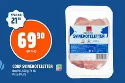 Coop Obs COOP SVINEKOTELETTER, NOK 69.9 tilbud