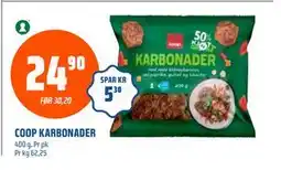 Coop Obs COOP KARBONADER, NOK 24.9 tilbud
