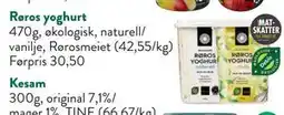 Jacobs Røros yoghurt, NOK 20 tilbud