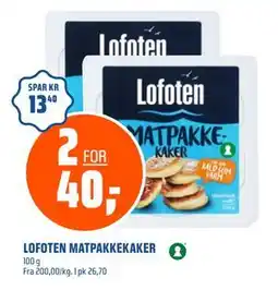 Coop Obs LOFOTEN MATPAKKEKAKER, NOK 40 tilbud