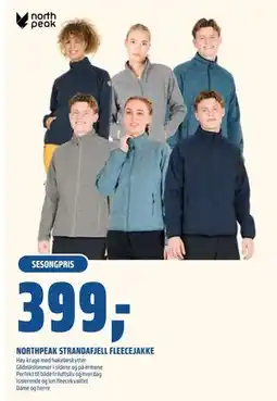 Coop Obs NORTHPEAK STRANDAFJELL FLEECEJAKKE, NOK 399 tilbud