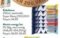 Jacobs Maxim energy bar, NOK 25 tilbud