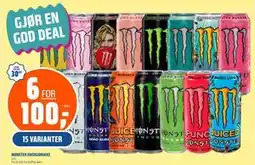 Coop Obs MONSTER ENERGIDRIKKE, NOK 100 tilbud