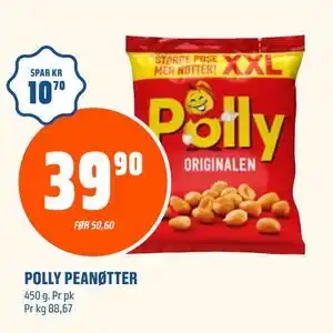 Coop Obs POLLY PEANØTTER, NOK 39.9 tilbud