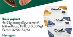 Jacobs Biola yoghurt, NOK 20 tilbud