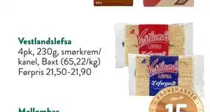 Jacobs Vestlandslefsa, NOK 15 tilbud
