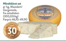 Jacobs Håndskåret ost pr hg, Maasdam/, NOK 30 tilbud
