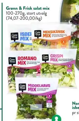 Jacobs Grønn & Frisk salat mix, NOK 20 tilbud