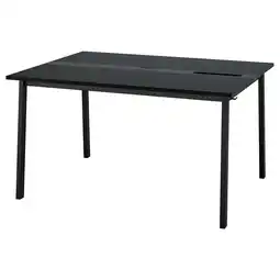 IKEA Mittzon Konferansebord, svartbeiset askefiner/svart, 140x108x75 cm tilbud