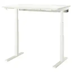 IKEA Mittzon Skrivebord hev/senk, elektrisk hvit, 120x80 cm tilbud