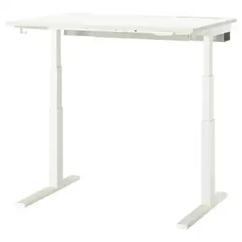 IKEA Mittzon Skrivebord hev/senk, elektrisk hvit, 120x80 cm tilbud