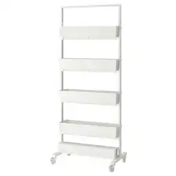 IKEA Mittzon Stamme m hjul/beholder/ledningsboks, hvit, 85x205 cm tilbud