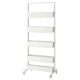 IKEA Mittzon Stamme m hjul/beholder/ledningsboks, hvit, 85x205 cm tilbud