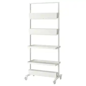 IKEA Mittzon Stamme hjul/visningshylle/ledningsb, hvit, 85x205 cm tilbud