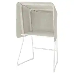 IKEA Mittzon Fokusarbeidsplass, beige/hvit, 95x87x155 cm tilbud