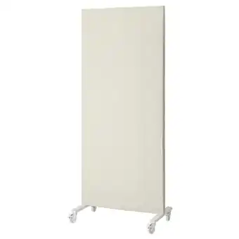IKEA Mittzon Stamme m hjul/akustikkskjerm, Gunnared beige/hvit, 85x205 cm tilbud