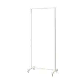 IKEA Mittzon Stamme med hjul, hvit, 85x205x50 cm tilbud
