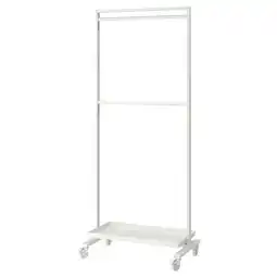 IKEA Mittzon Stamme hjul/garderobest/visningshy, hvit, 85x205 cm tilbud