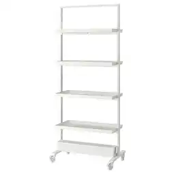 IKEA Mittzon Stamme med hjul/hylle/ledningsboks, hvit, 85x205 cm tilbud