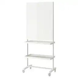 IKEA Mittzon Stamme m hjul/whiteboard/hylle/boks, hvit, 85x205 cm tilbud