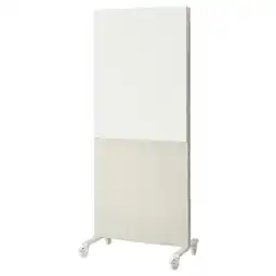 IKEA Mittzon Stamme m hjul/akustikkskjerm/tavle, Gunnared beige/hvit, 85x205 cm tilbud