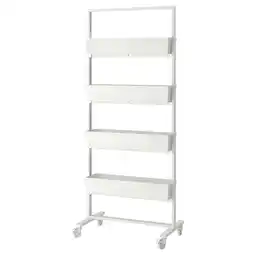 IKEA Mittzon Stamme med hjul/beholder, hvit, 85x205 cm tilbud