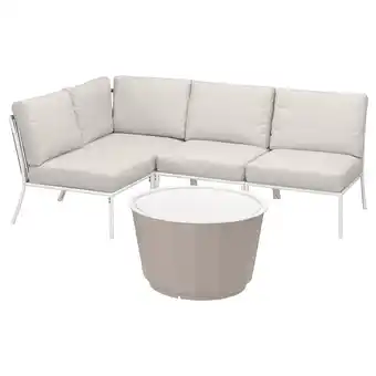 IKEA SegerÖn / lÅgaskÄr 3-seters møbelgruppe, utendørs hvit/beige/frösön/duvholmen beige tilbud