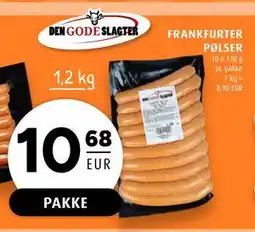 Scandinavian Park FRANKFURTER PØLSER, EUR 10.68 tilbud