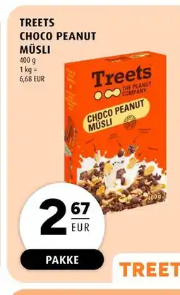 Scandinavian Park TREETS CHOCO PEANUT MÜSLI, EUR 2.67 tilbud