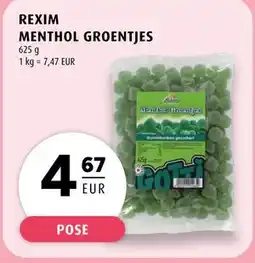 Scandinavian Park REXIM MENTHOL GROENTJES, EUR 4.67 tilbud