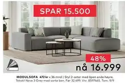 Skeidar MODULSOFA, NOK 16999 tilbud