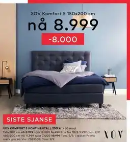 Skeidar XOV Komfort 5 150x200 cm tilbud