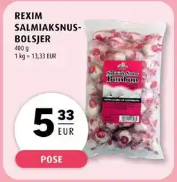Scandinavian Park REXIM SALMIAKSNUSBOLSJER, EUR 5.33 tilbud