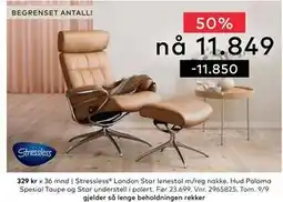 Skeidar Stressless London Star lenestol, NOK 11849 tilbud