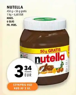 Scandinavian Park NUTELLA, EUR 3.34 tilbud