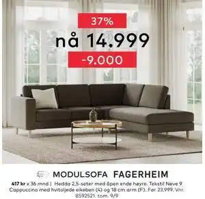 Skeidar Hedda 2,5-seter, NOK 14999 tilbud