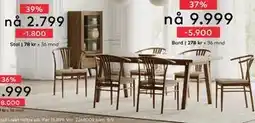 Skeidar York spisestol, NOK 2799 tilbud