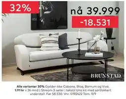 Skeidar Stream 3-seter, NOK 39999 tilbud