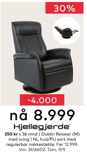 Skeidar Dublin Relaxer (M), NOK 8999 tilbud